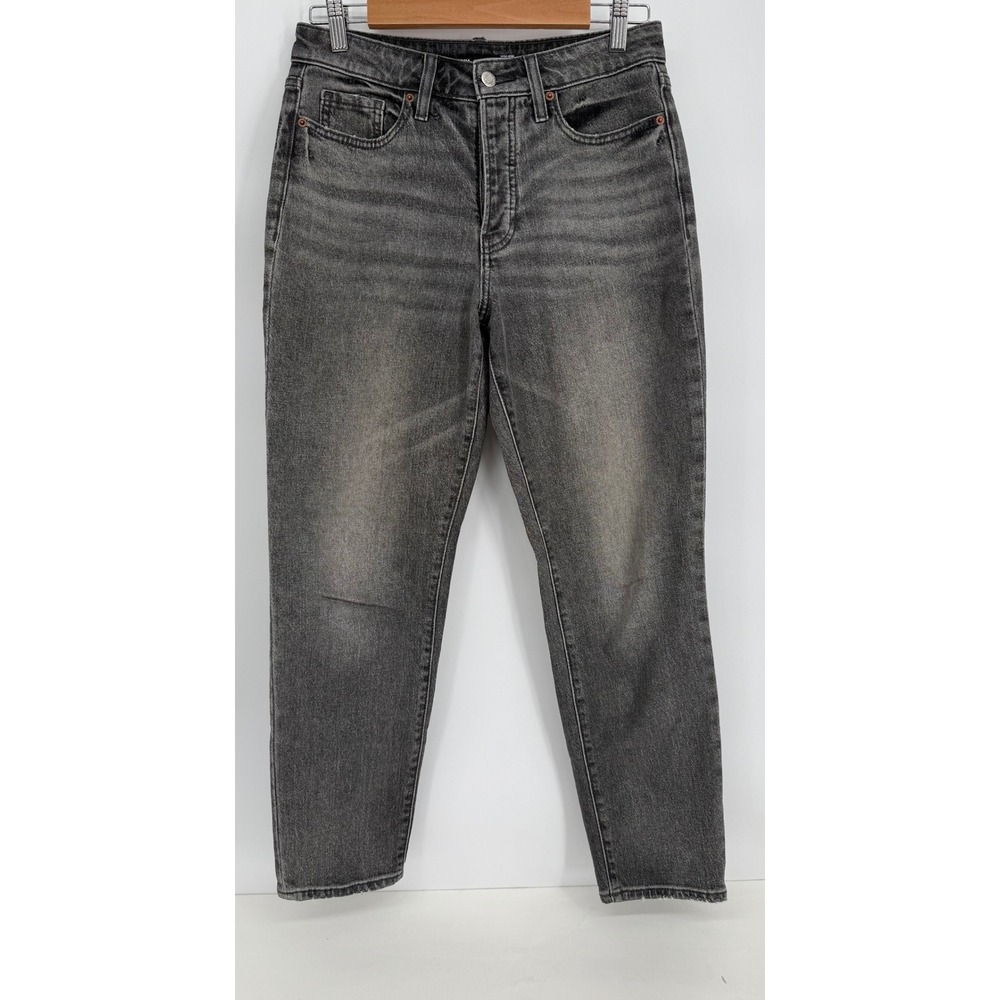 Old Navy OG Straight High Rise OG Straight Jeans Black Button Fly Women Sz 4